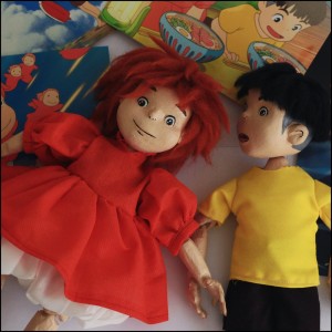 ست دوتایی عروسک نمایشی پونیو و سوزوکه