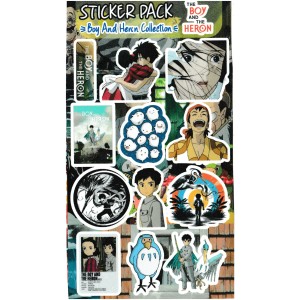 استیکر انیمه پسر و مرغ ماهیخوار میازاکی