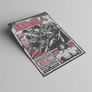 پوستر وینتیج اتک آن تایتان طرح تاتاکائه!