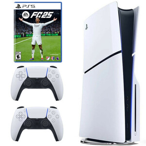 کنسول بازی سونی مدل PlayStation 5 Slim Standard ظرفیت یک ترابایت ریجن 2016A اروپا به همراه دسته اضافی و بازی EA Sports FC 25