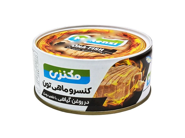 کنسرو تن ماهی در روغن گیاهی با طعم دودی 180 گرمی مکنزی