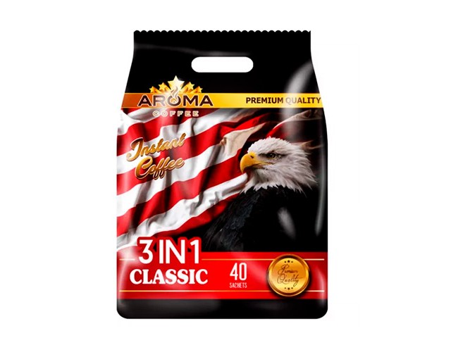 قهوه 3 در 1 کلاسیک عقابی بسته 40 عددی