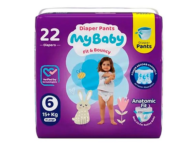 پوشک شورتی کانال دار سایز 6 اکو مای بی بی بسته 22 عددی