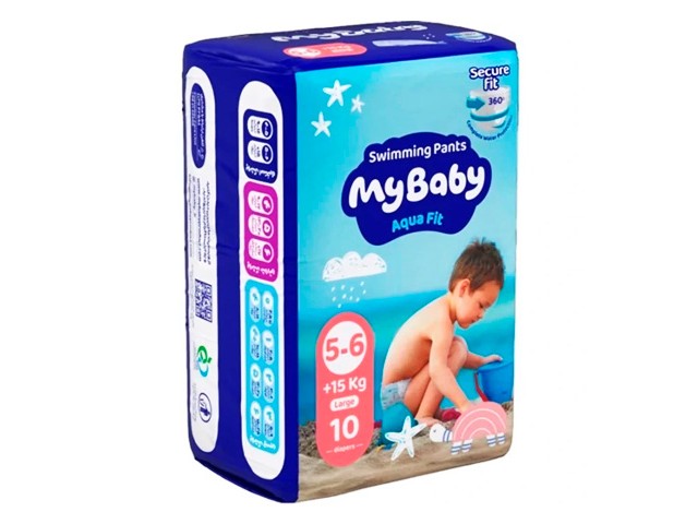 پوشک استخری سایز 5-6 مای بی بی بسته 10 عددی