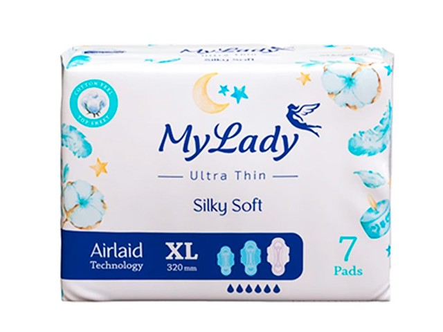 نوار بهداشتی اولترا نازک ابریشمی سایز ایکس لارج بسته 7 عددی