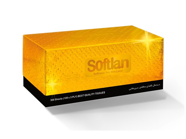 دستمال کاغذی 300 برگ طلایی سافتلن