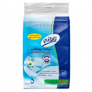 زیرانداز بهداشتی بیمار 90*60 تافته بسته 5 عددی