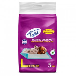 زیرانداز بهداشتی حیوانات 90*60 تافته بسته 5 عددی