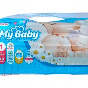 پوشک آبی سایز 1 اکو مای بی بی بسته 40 عددی