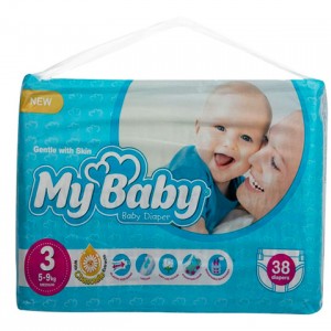 پوشک آبی سایز 3 اکو مای بی بی بسته 38 عددی