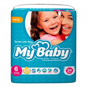 پوشک آبی سایز 6 اکو مای بی بی بسته 24 عددی