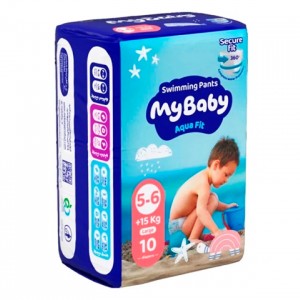 پوشک استخری سایز 5-6 مای بی بی بسته 10 عددی