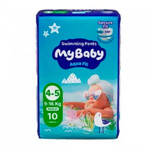پوشک استخری سایز 4-5 مای بی بی بسته 10 عددی