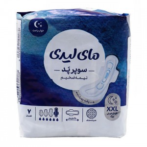 نوار بهداشتی مکسی سوپرپد مشبک مای لیدی سایز دو ایکس لارج بسته 7 عددی