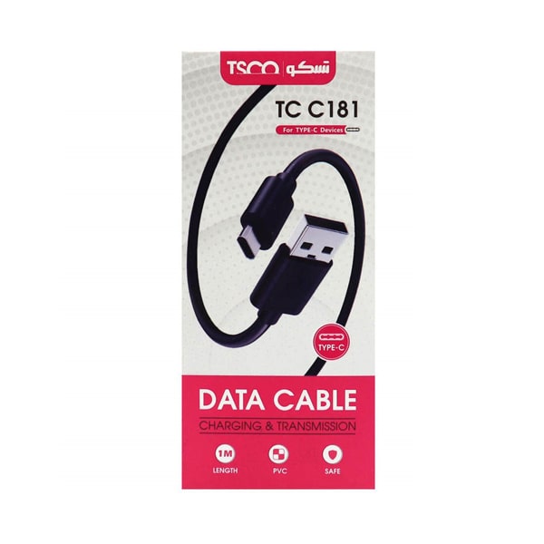 کابل USB به USB-C تسکو مدل TC C181 طول 1 متر