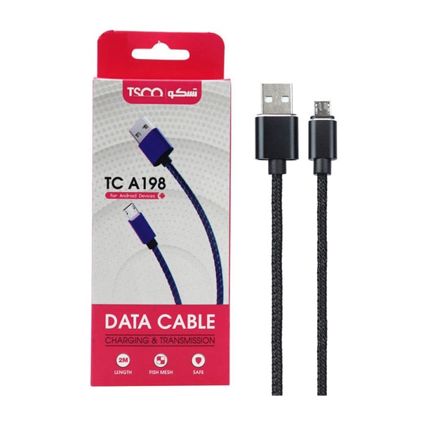 کابل تبدیل USB به microUSB تسکو مدل TC A198 طول 2 متر