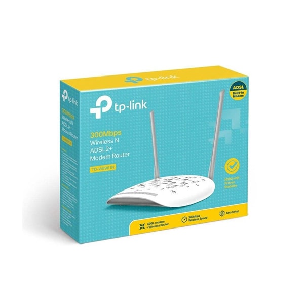 مودم و روتر بی سیم +ADSL2 تی پی لینک مدل TP-Link TD-W8961N (Ver 4.0)