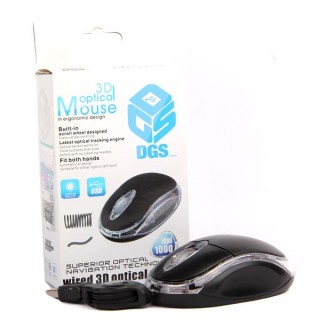 ماوس مشکی سیم جمع شو DGS