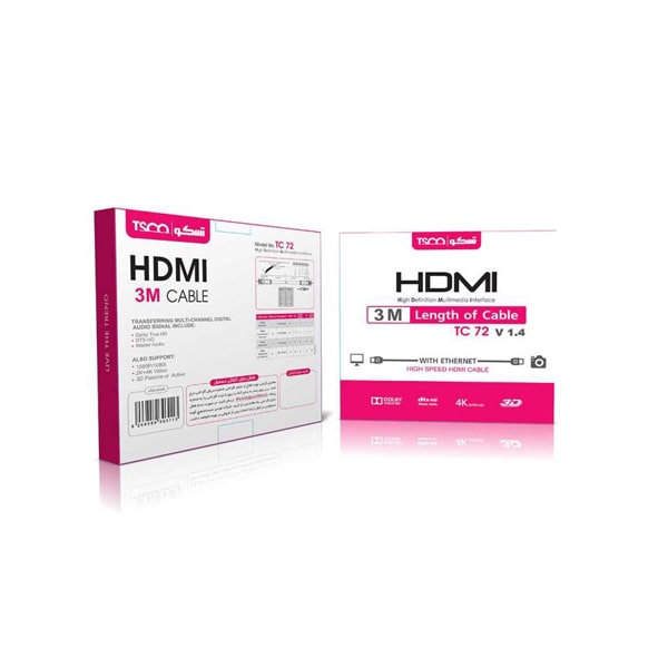 کابل HDMI تسکو مدل TC 72 به طول 3 متر