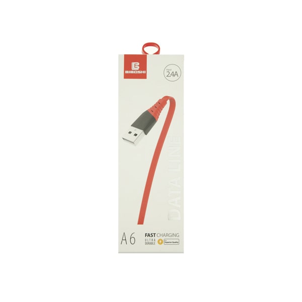کابل تبدیل USB به لایتنینگ بیبوشی مدل A6 طول 1 متر