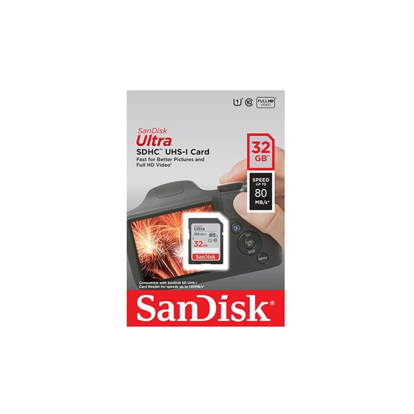 کارت حافظه SDHC مدل Ultra کلاس 10 استاندارد UHS-I U1 سرعت 80MBps ظرفیت 32 گیگابایت