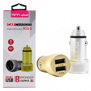 شارژر فندکی دو پورت TSCO TCG 3