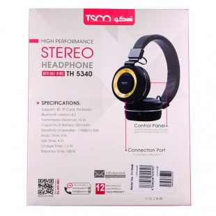 هدفون بلوتوثی TSCO TH 5340 مشکی