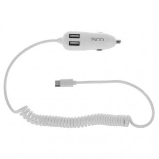 شارژر فندکی TSCO TCG 26 2Port سیم وصل میکرو یو اس بی