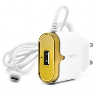 شارژر سیم وصل میکرو یو اس بی TSCO TTC 50 + یک پورت USB
