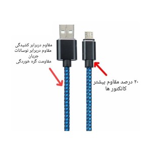 کابل تبدیل USB به microUSB تسکو مدل TC A198 طول 2 متر