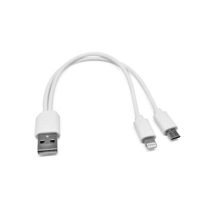 کابل تبدیل USB به microUSB و لایتنینگ تسکو مدل TC-A28 طول 0.2 متر