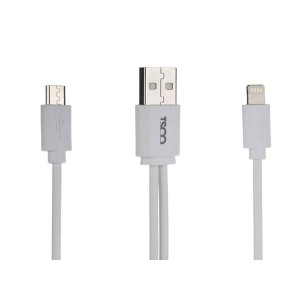 کابل تبدیل USB به microUSB و لایتنینگ تسکو مدل TC-A28 طول 0.2 متر
