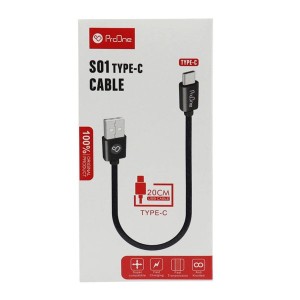 کابل تبدیل USB به USB-C پرووان مدل S01 طول 0.20 متر