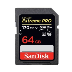 کارت حافظه SDXC سن دیسک مدل Extreme Pro V30 کلاس 10 استاندارد UHS-I U3 سرعت 170mbps ظرفیت 64 گیگابایت
