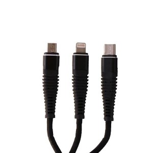 کابل تبدیل USB-C به لایتنینگ و microUSB تسکو مدل TC-A33 طول 1.20 متر