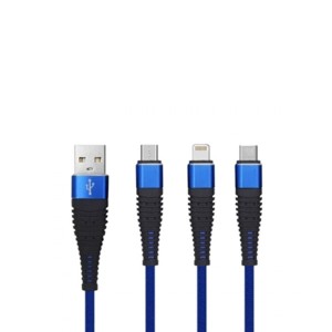 کابل تبدیل USB-C به لایتنینگ و microUSB تسکو مدل TC-A33 طول 1.20 متر
