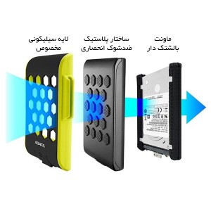 هارد اکسترنال ای دیتا مدل HD720 ظرفیت 2 ترابایت