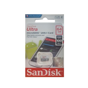 کارت حافظه microSDXC سن دیسک مدل Ultra کلاس 10 استاندارد UHS-I U1 سرعت 100MBps ظرفیت 64 گیگابایت
