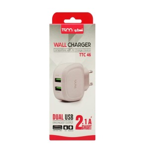 شارژر دیواری تسکو مدل TTC 46 به همراه کابل تبدیل microUSB