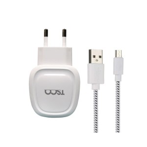 شارژر دیواری تسکو مدل TTC 46 به همراه کابل تبدیل microUSB