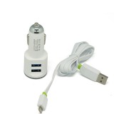 شارژر فندکی دو پورت LDNIO DL-C29 با کابل اندروید