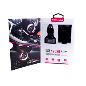 شارژر فندکی چهار پورت TSCO TCG-7 5.1A Dual Plug