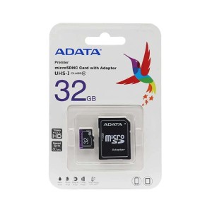 کارت حافظه microSDHC ای دیتا مدل Premier کلاس 10 استاندارد UHS-I U1 سرعت 80MBps ظرفیت 32 گیگابایت به همراه با آداپتور SD