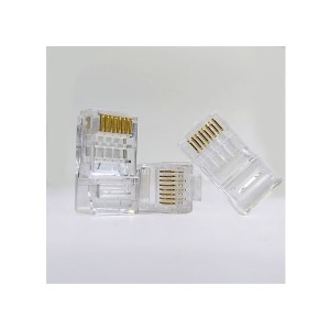 سوکت شبکه CAT6 مدل RJ45 بسته 100 عددی