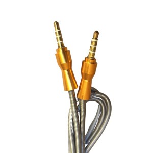 436 کابل 1 متری بدنه فلزی فنری و  کله فلزی