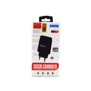 شارژر دیواری لیتو مدل LEITU LH - 19 به همراه کابل تبدیل MICROUSB