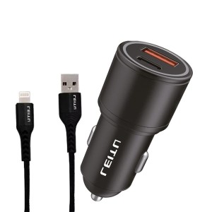 شارژر فندکی لیتو مدل LC - C9 به همراه کابل تبدیل لایتنینگ