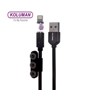 کابل تبدیل USB به لایتنینگ  MicroUSB  USB-C کلومن مدل K - M60 طول 1 متر