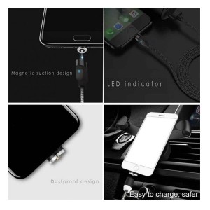 کابل تبدیل USB به لایتنینگ  MicroUSB  USB-C کلومن مدل K - M60 طول 1 متر