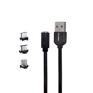 کابل تبدیل USB به لایتنینگ  MicroUSB  USB-C کلومن مدل K - M60 طول 1 متر